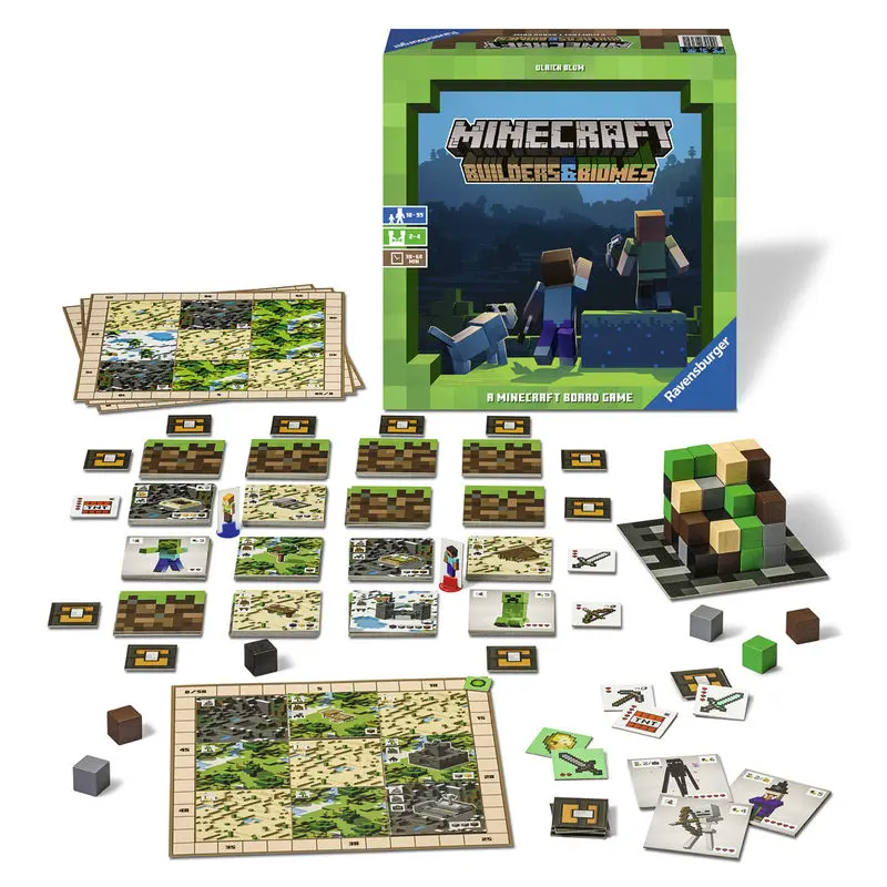 Minecraft Board Game Builders & Biomes anglická verzia produktová fotografia