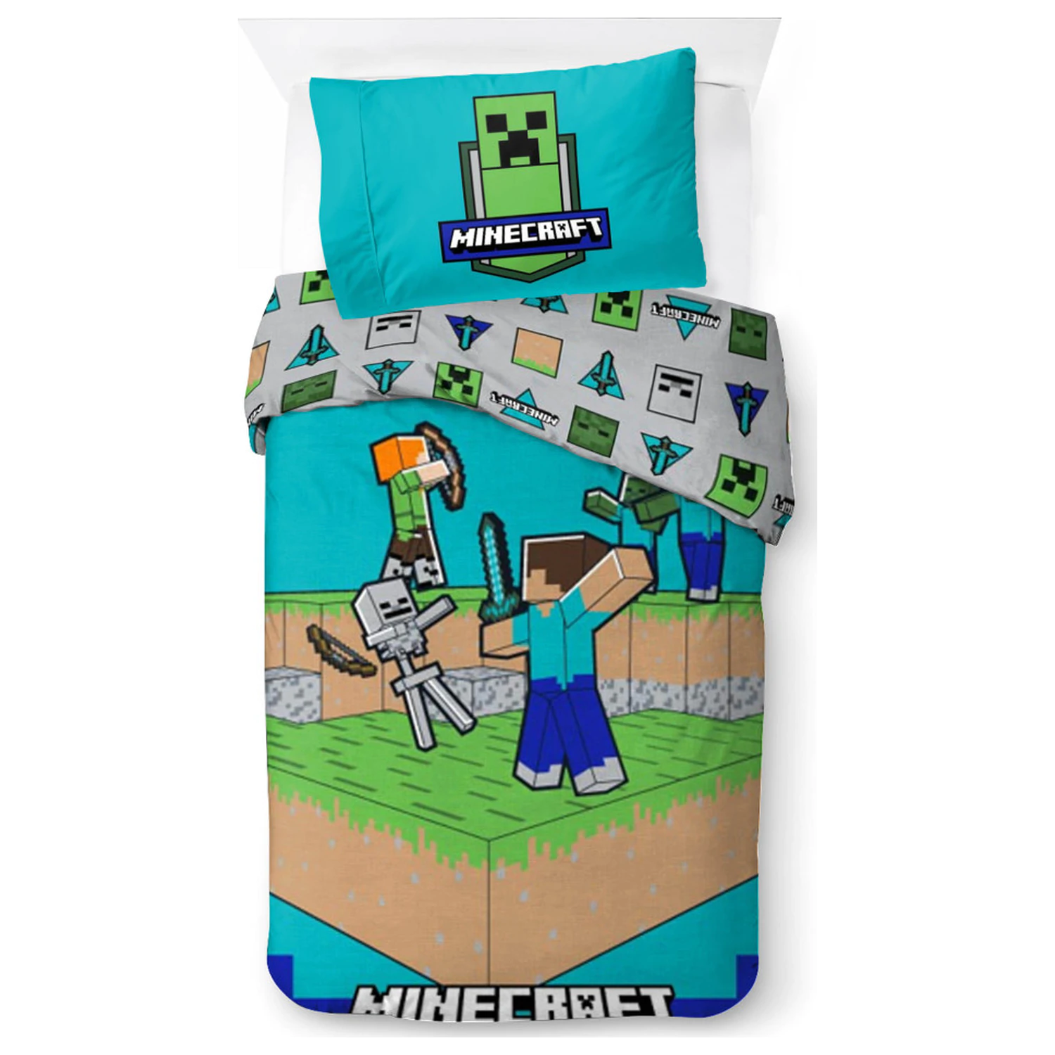 Minecraft The Fight Is On obliečka na paplón produktová fotografia