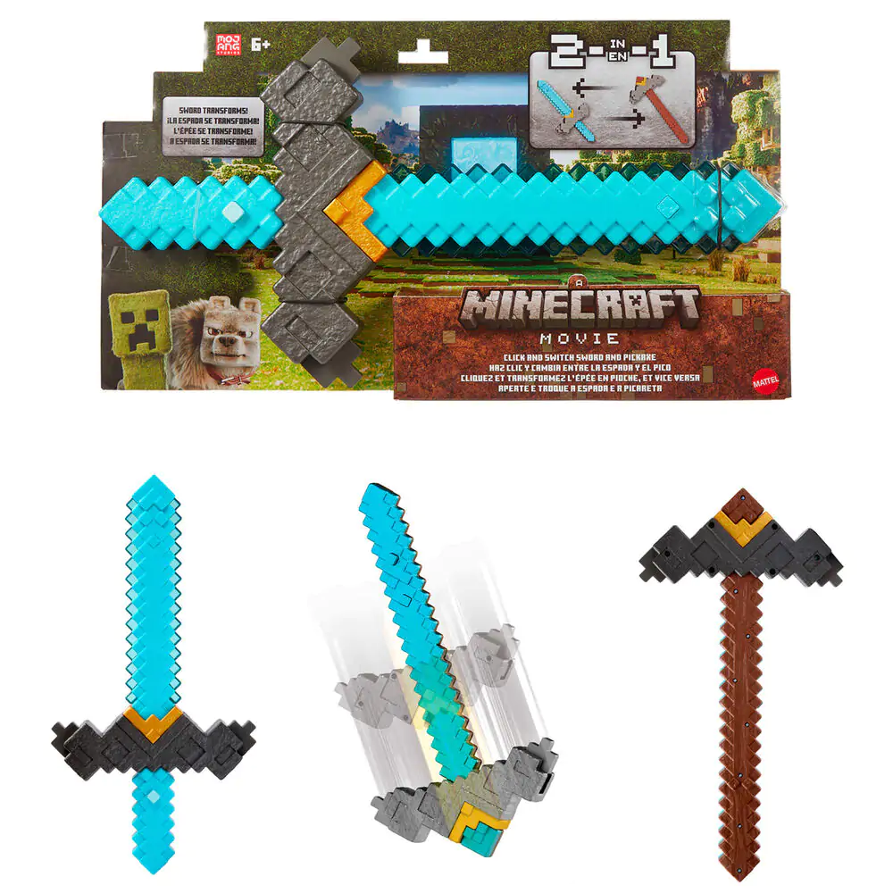 Minecraft The Movie Transformable Meč Krompáč produktová fotografia