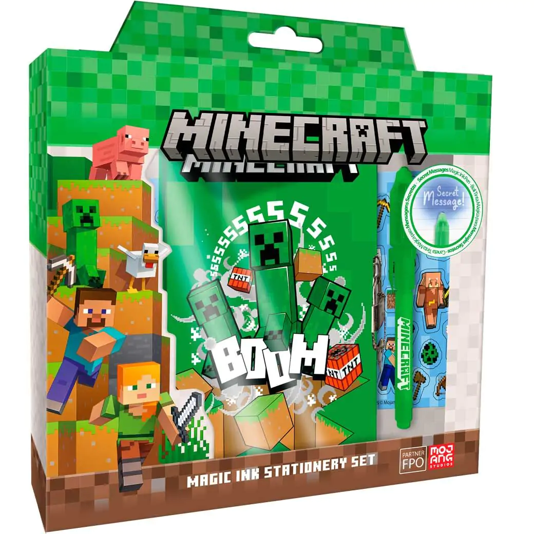 Minecraft tajný denník + magic pen produktová fotografia