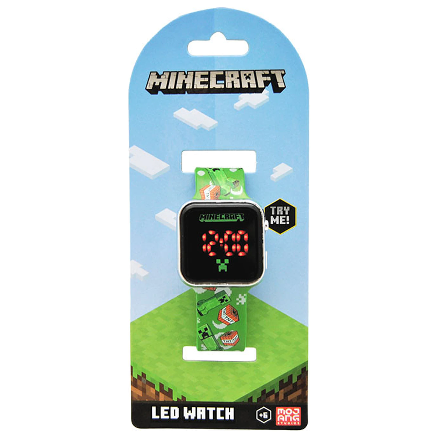 Minecraft TNT digitálne LED náramkové hodinky produktová fotografia