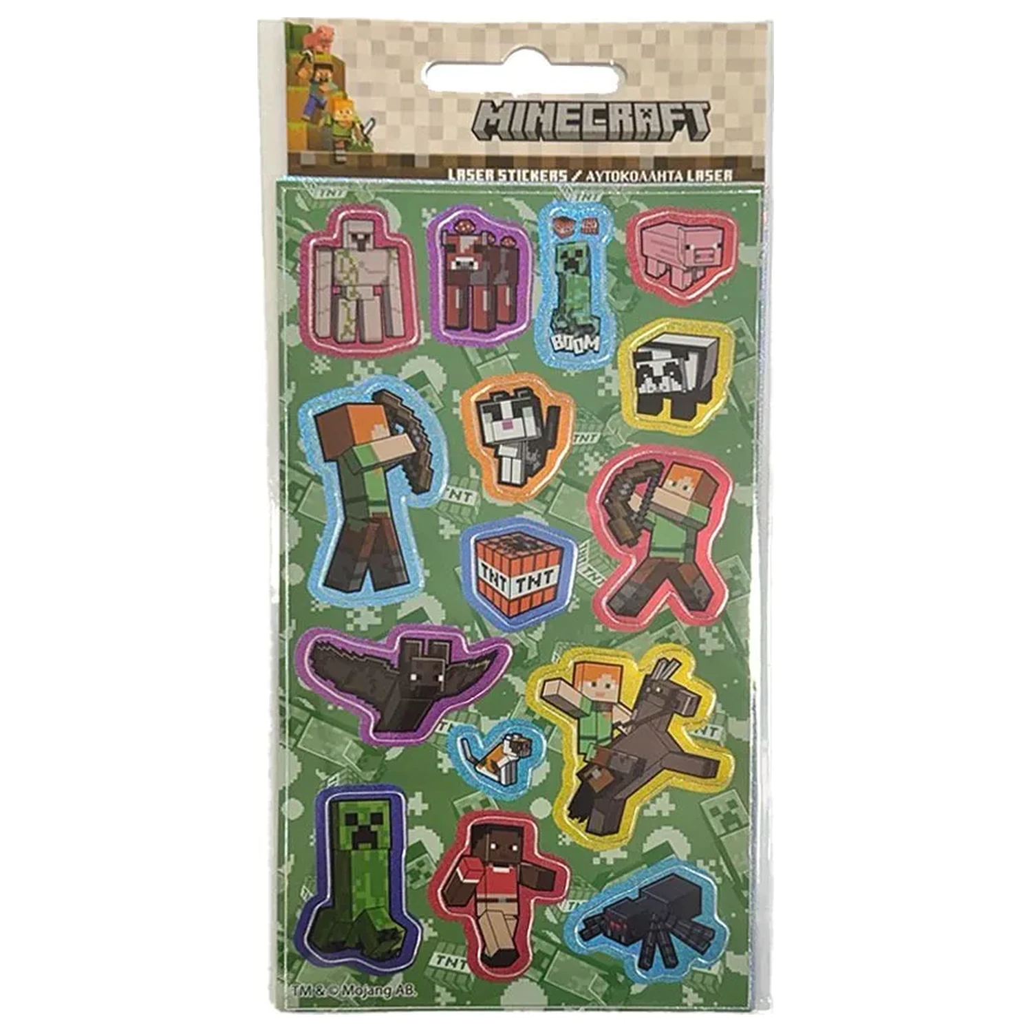 Minecraft TNT holografická súprava nálepiek produktová fotografia