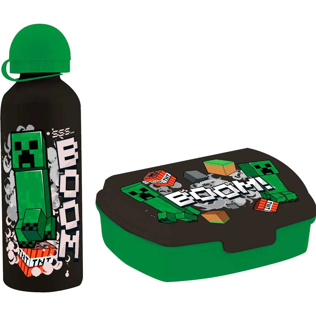Minecraft obedár + hliníková fľaša 500 ml set produktová fotografia