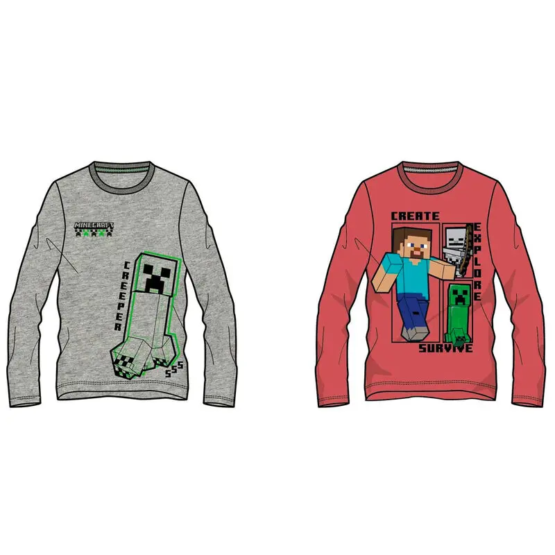 Minecraft rôzne tričká produktová fotografia