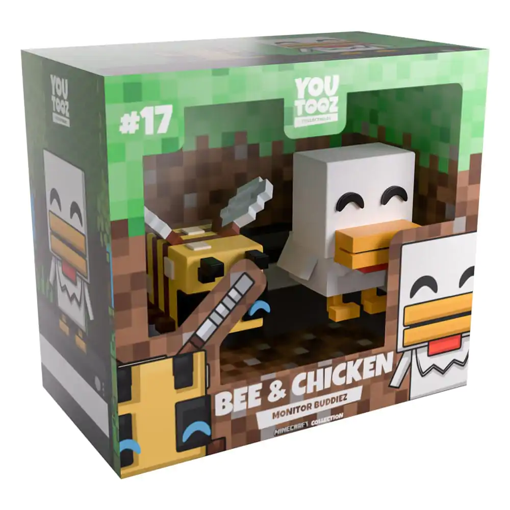 Minecraft Vinyl Figures Bee and Chicken Monitor Buddiez produktová fotografia