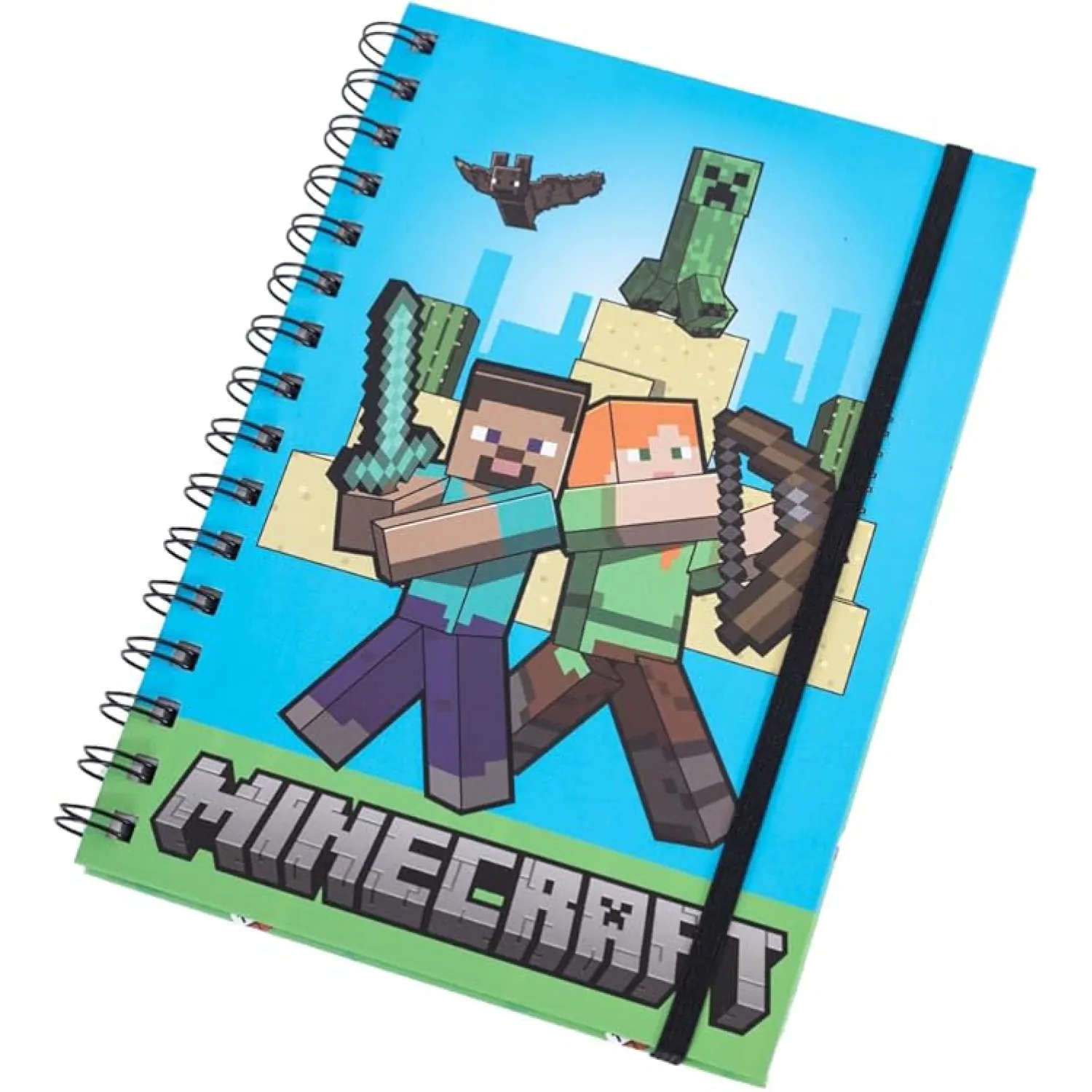 Minecraft špirálový zápisník A5 produktová fotografia
