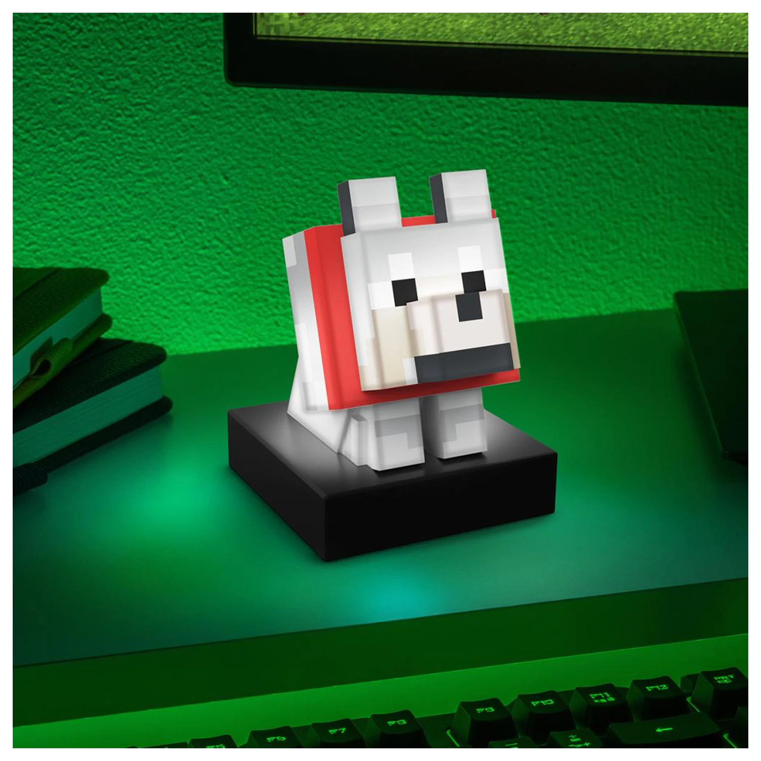 Minecraft Wolf Ikonová Lampa produktová fotografia