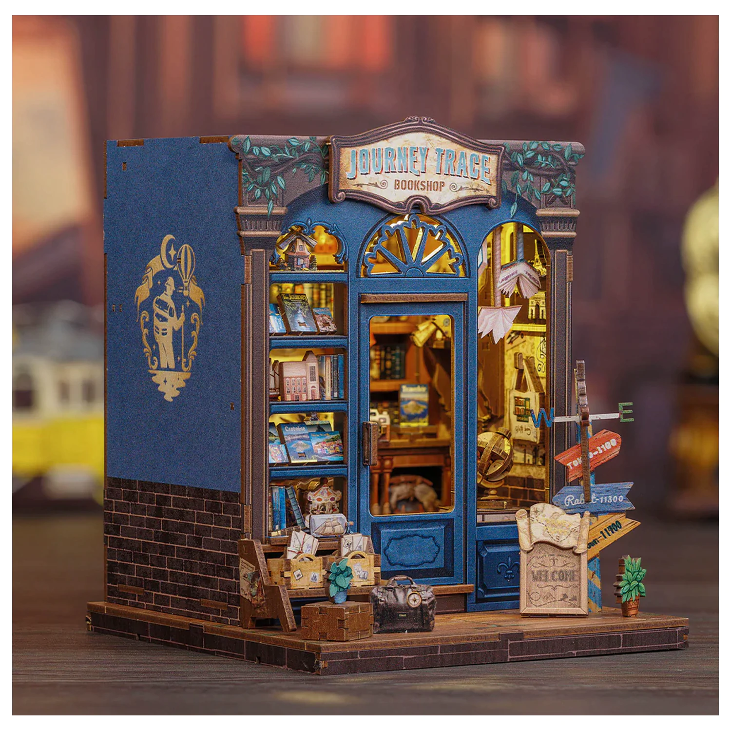MINIATURE HOUSE DIY Journey Trace Bookshop 241 kusov + stavebnica s LED svetlom produktová fotografia