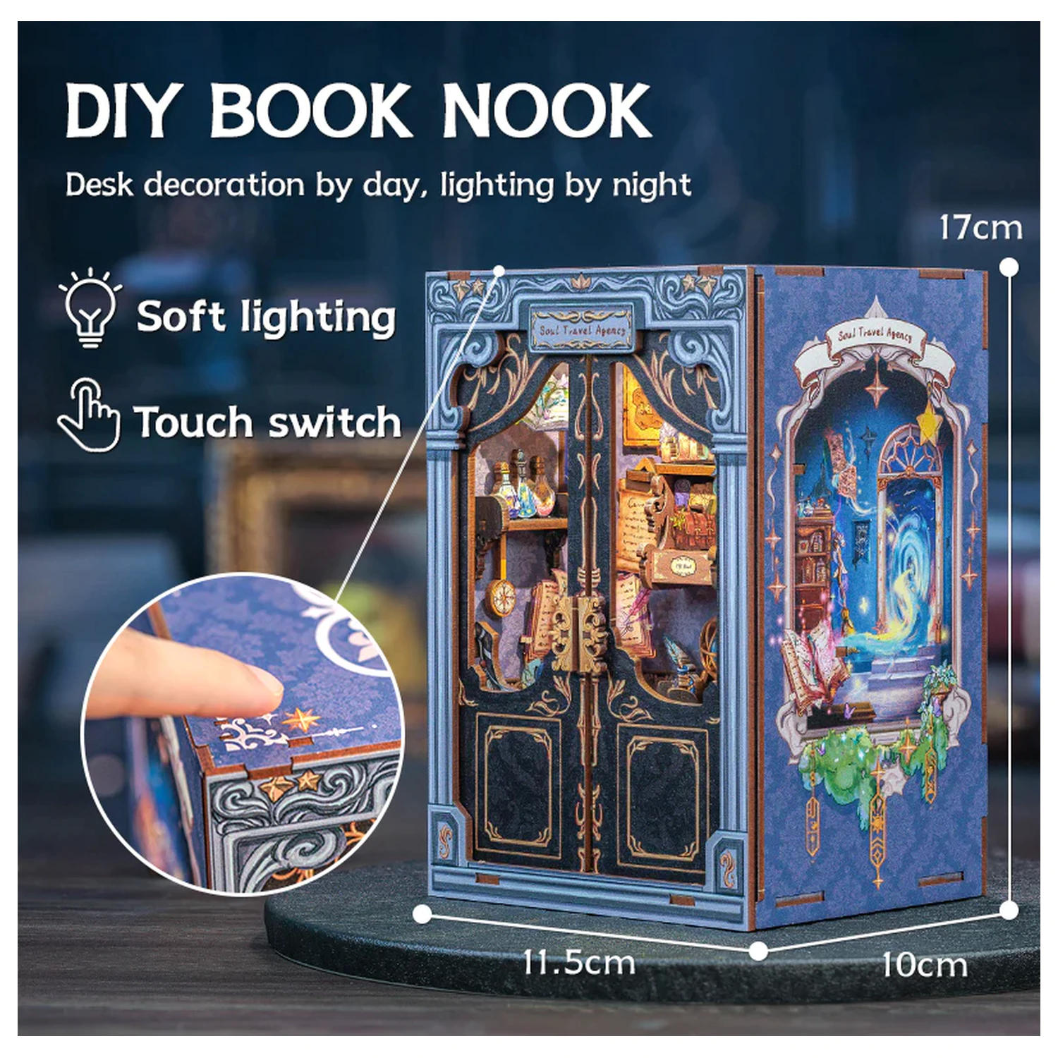MINIATURE HOUSE DIY Soul Travel Agency 97 dielny + LED svetelná stavebnica produktová fotografia