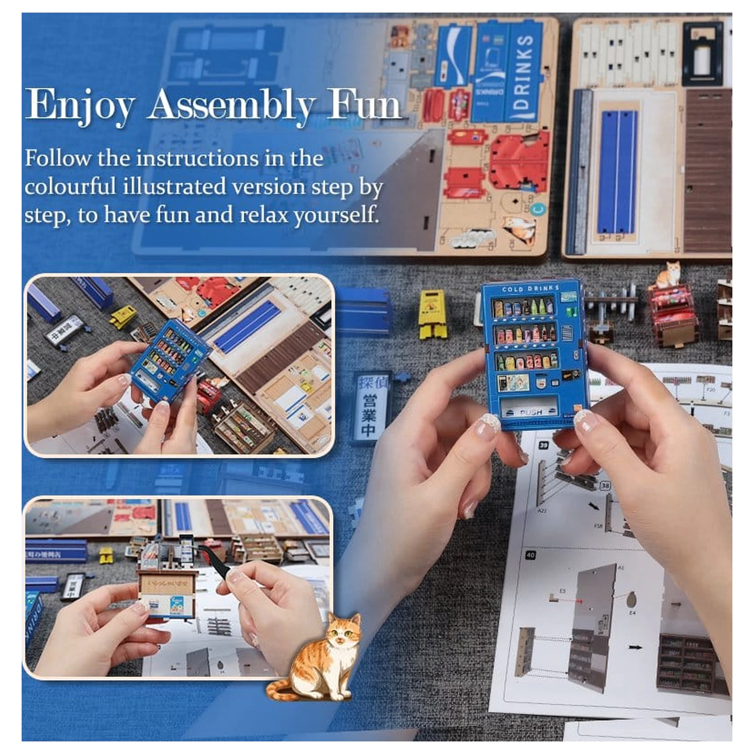 Súprava miniatúrneho modelu domu Beika-cho Convenience Store 22 x 15 cm produktová fotografia