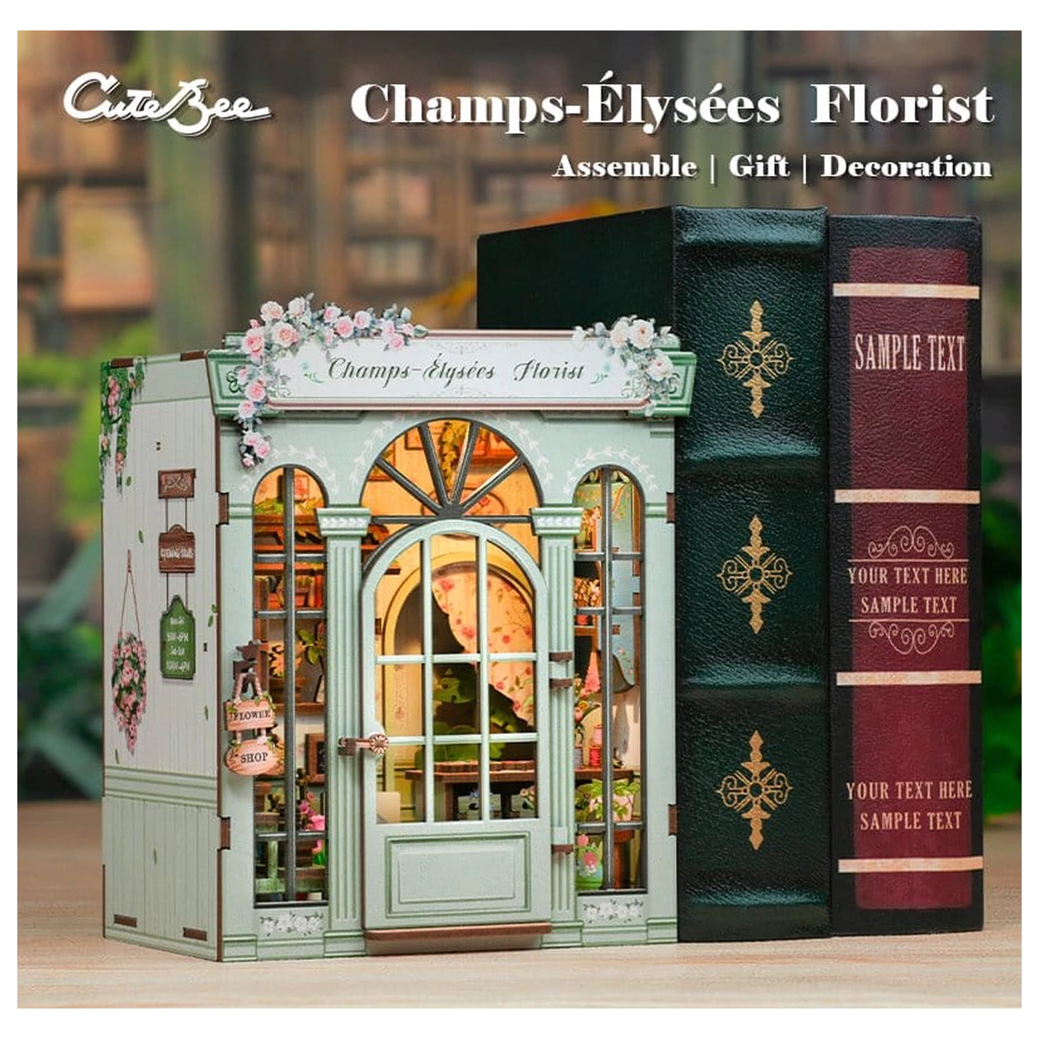 Modelárska súprava miniatúrneho domu Champs-Élysées Florist 18 x 16 cm produktová fotografia