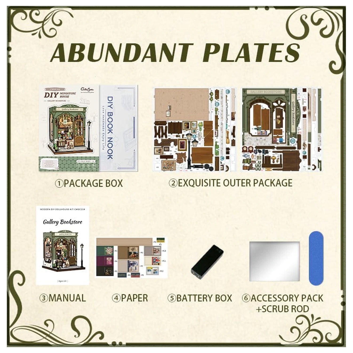 Súprava na stavbu miniatúrneho modelu domu Galéria Kníhkupectvo 20 x 16 cm produktová fotografia