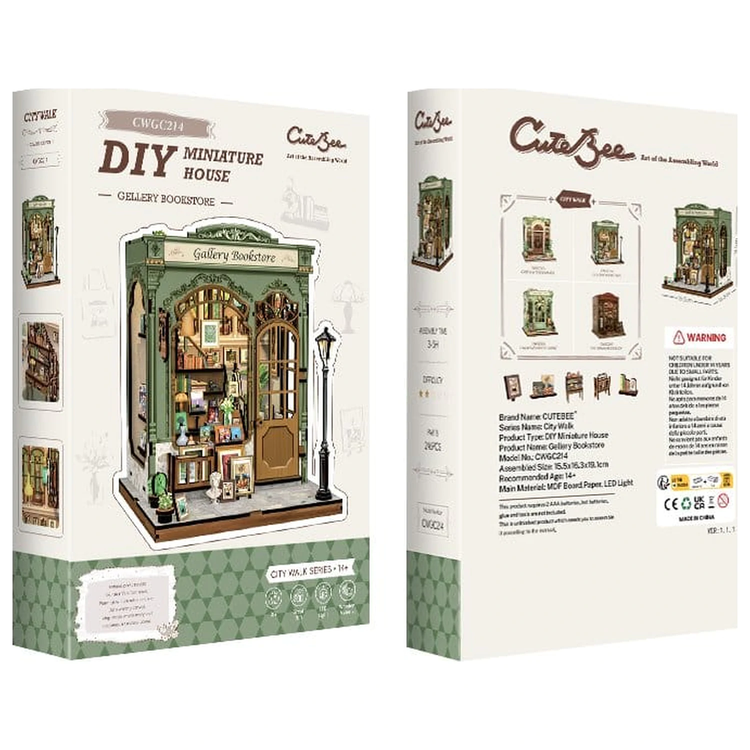 Súprava na stavbu miniatúrneho modelu domu Galéria Kníhkupectvo 20 x 16 cm produktová fotografia