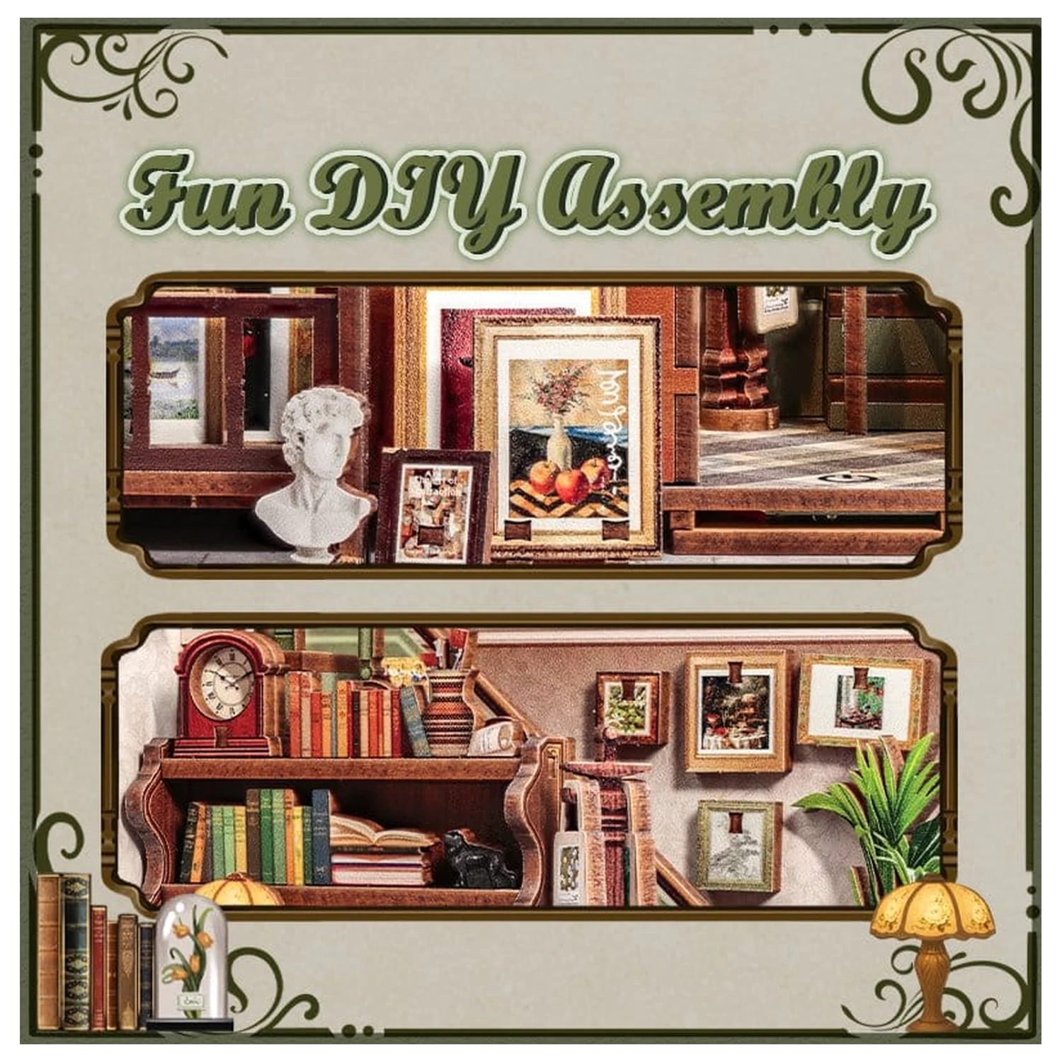 Súprava na stavbu miniatúrneho modelu domu Galéria Kníhkupectvo 20 x 16 cm produktová fotografia