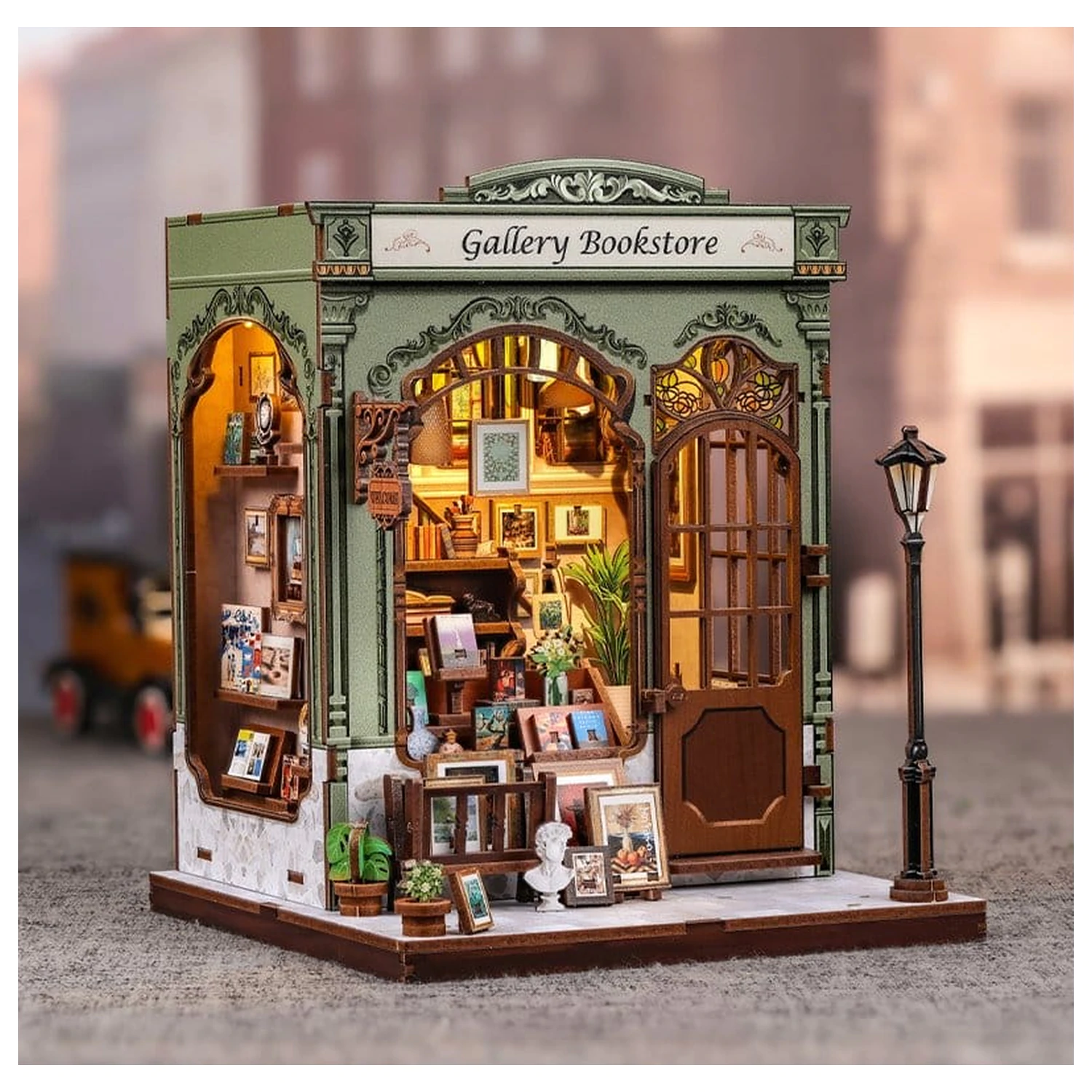 Súprava na stavbu miniatúrneho modelu domu Galéria Kníhkupectvo 20 x 16 cm produktová fotografia