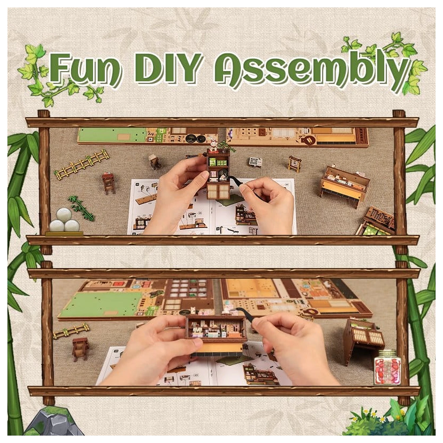 Sada modelov miniatúrneho domu Kanmi-dokoro Kurihara 19 x 15 cm produktová fotografia