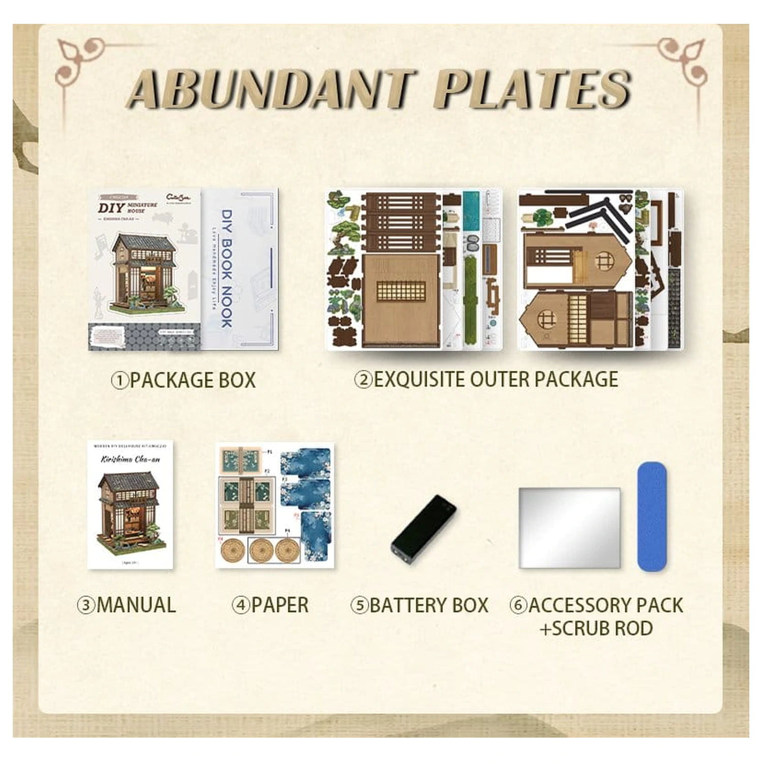 Stavebnica modelu miniatúrneho domu Kirishima Cha-an 19 x 14 cm produktová fotografia