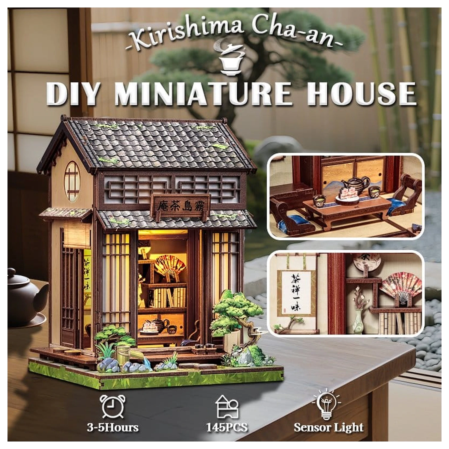 Stavebnica modelu miniatúrneho domu Kirishima Cha-an 19 x 14 cm produktová fotografia