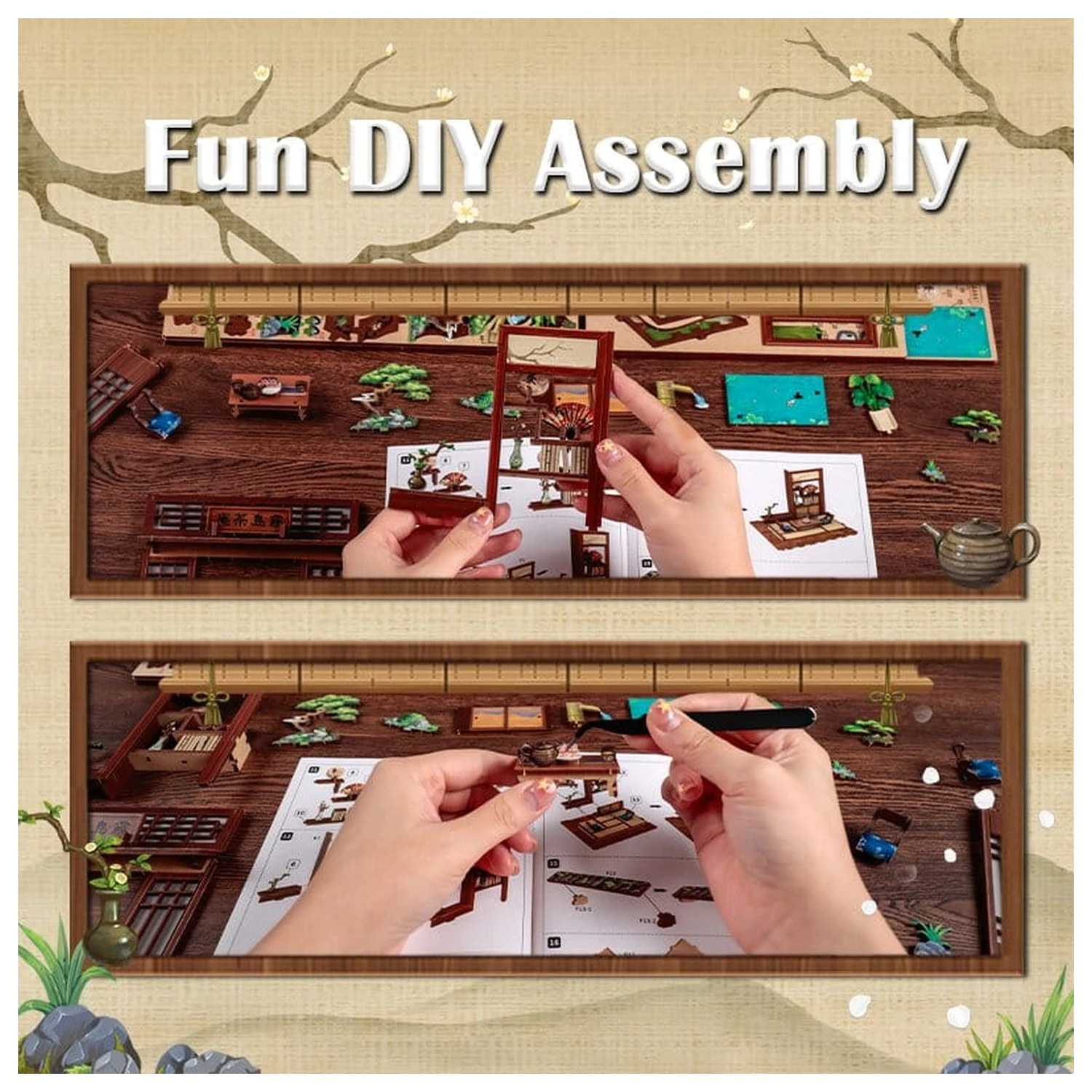 Stavebnica modelu miniatúrneho domu Kirishima Cha-an 19 x 14 cm produktová fotografia