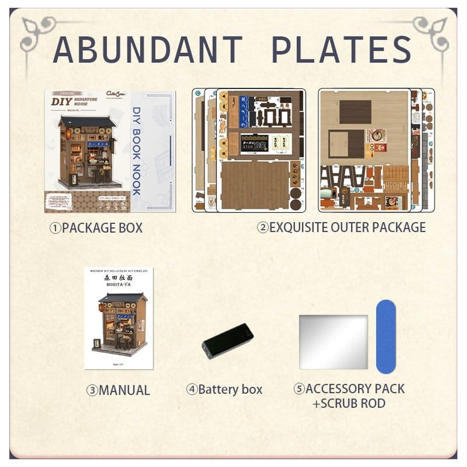 Stavebnica modelu miniatúrneho domu Morita-Ya 21 x 16 cm produktová fotografia