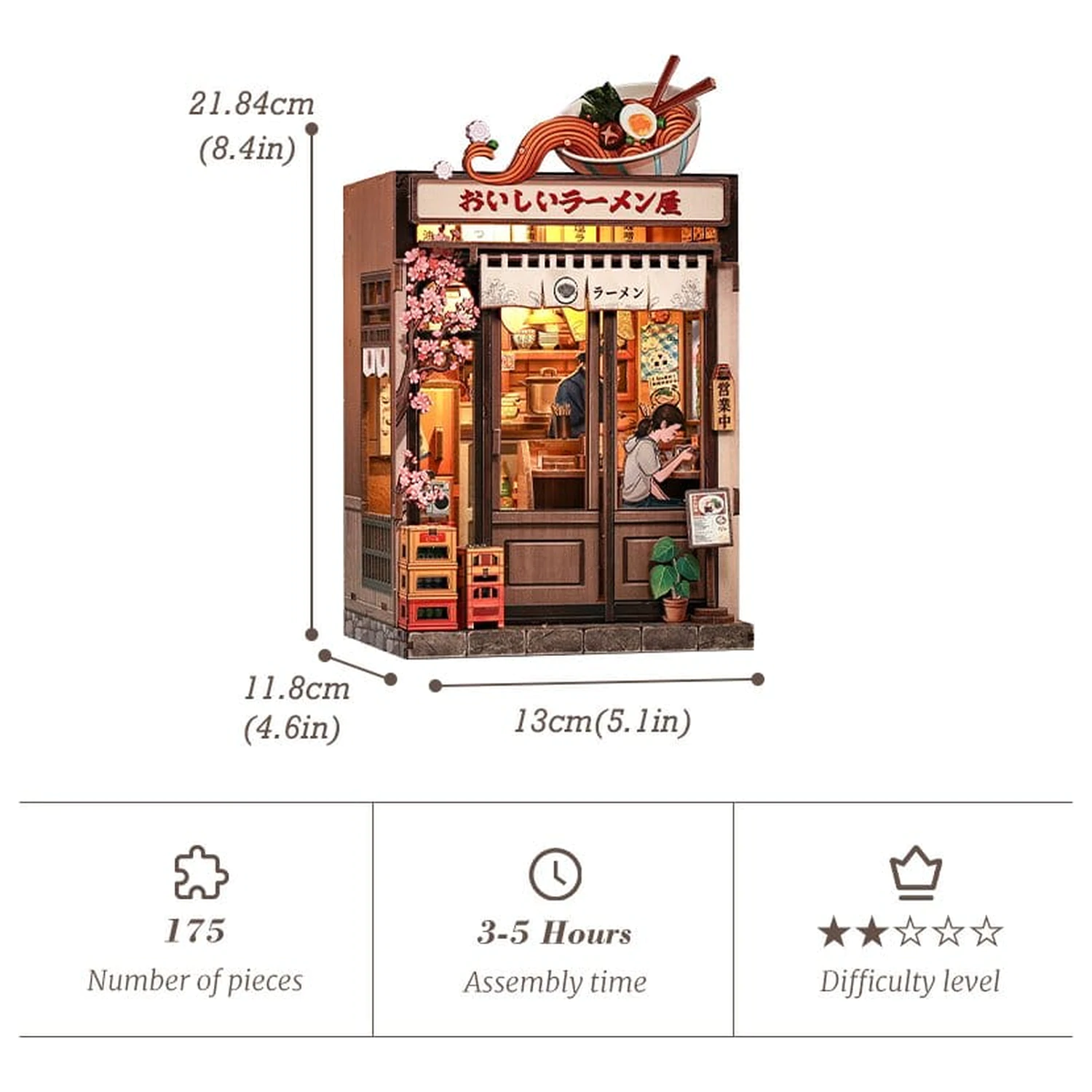 Modelová stavebnica miniatúrneho domu Oishii Kyoto 22 x 13 cm produktová fotografia