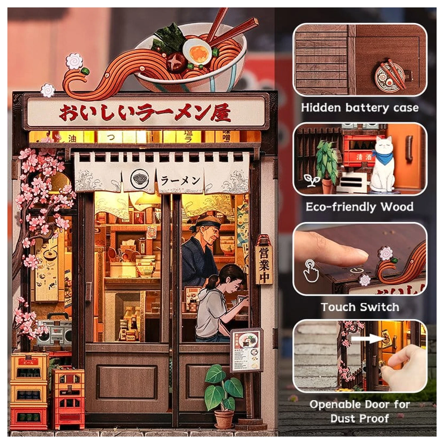 Modelová stavebnica miniatúrneho domu Oishii Kyoto 22 x 13 cm produktová fotografia