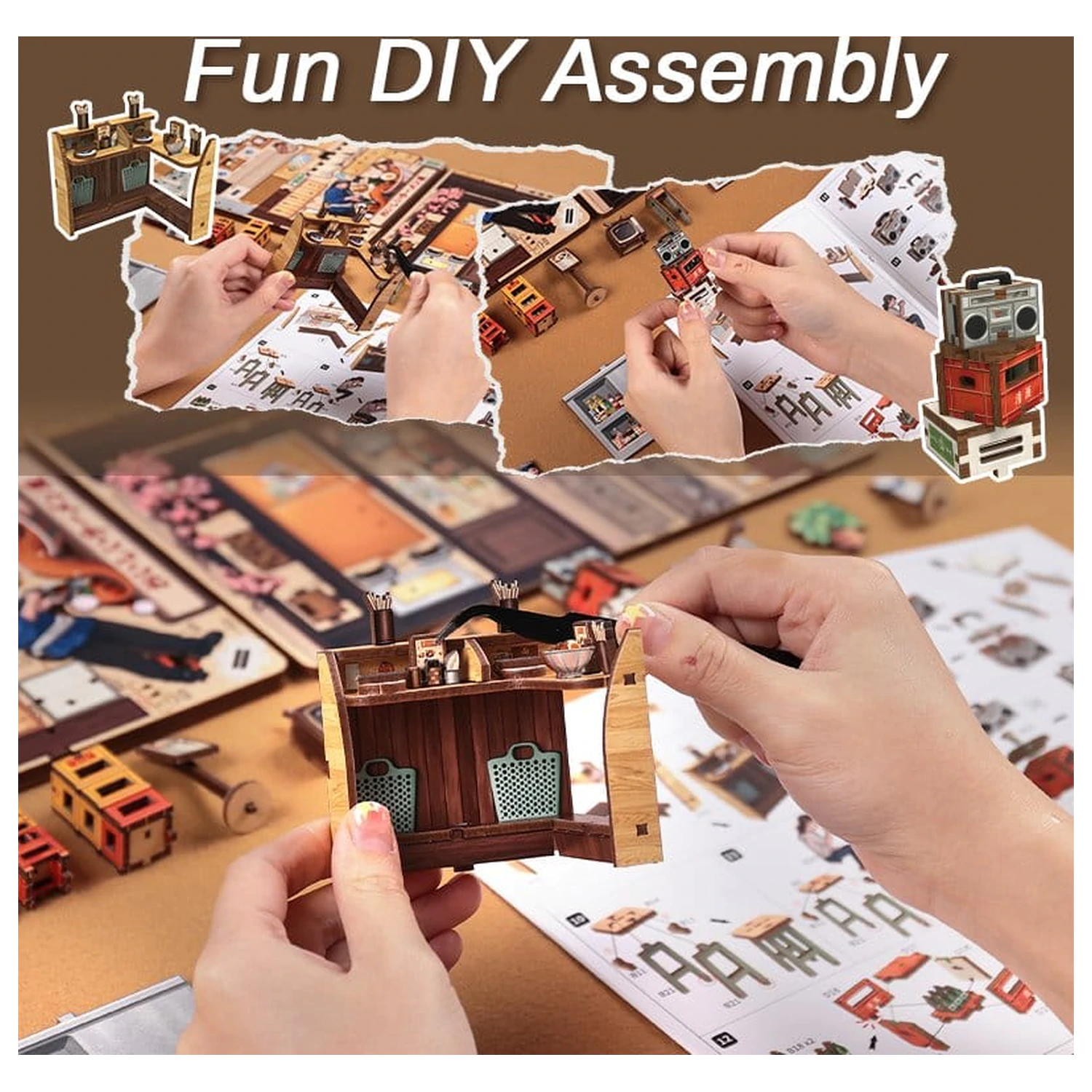 Modelová stavebnica miniatúrneho domu Oishii Kyoto 22 x 13 cm produktová fotografia