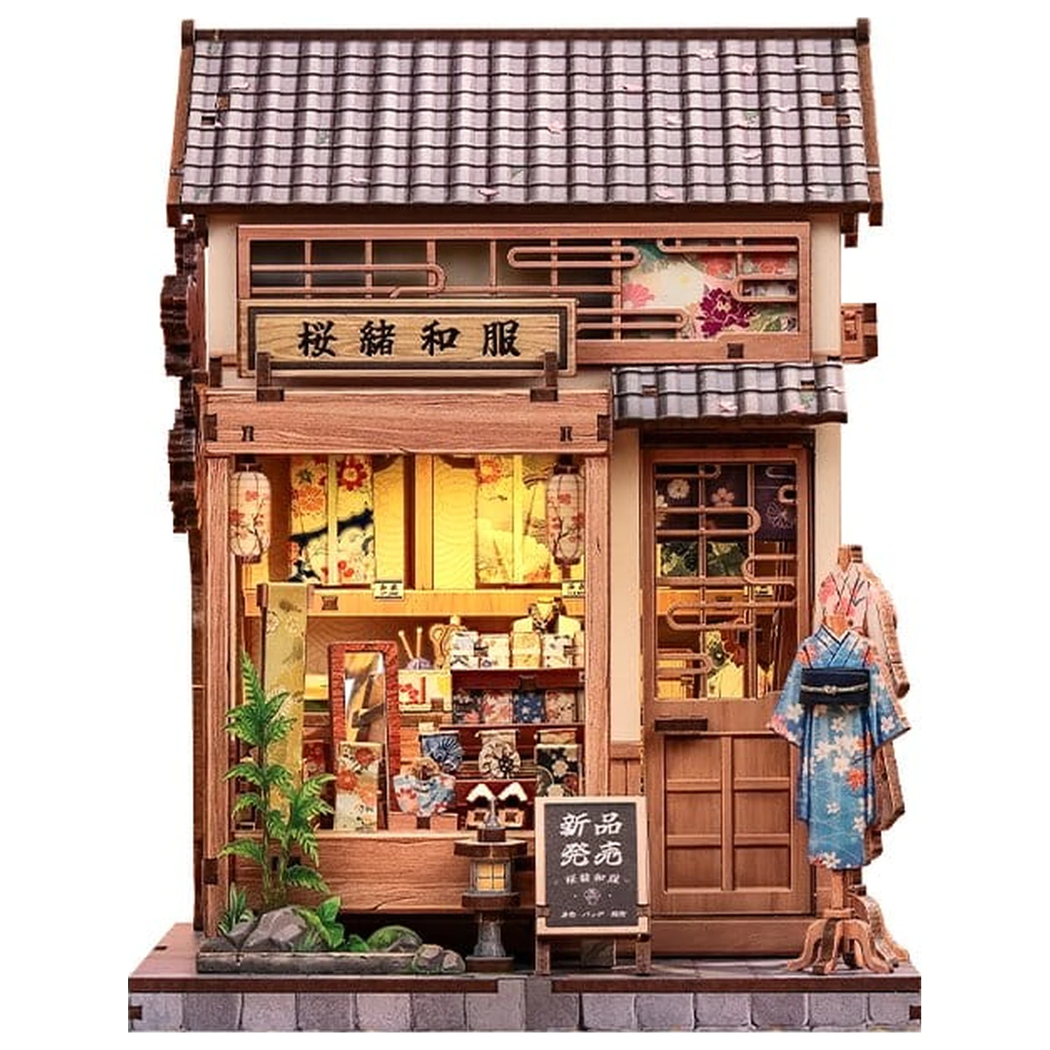 Modelársky kit miniatúrneho domu Sakura O Kimono Shop 19 x 14 cm produktová fotografia