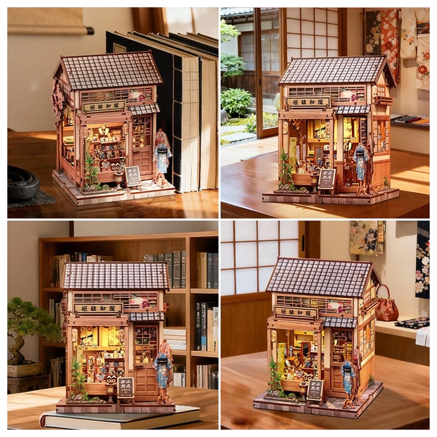 Modelársky kit miniatúrneho domu Sakura O Kimono Shop 19 x 14 cm produktová fotografia