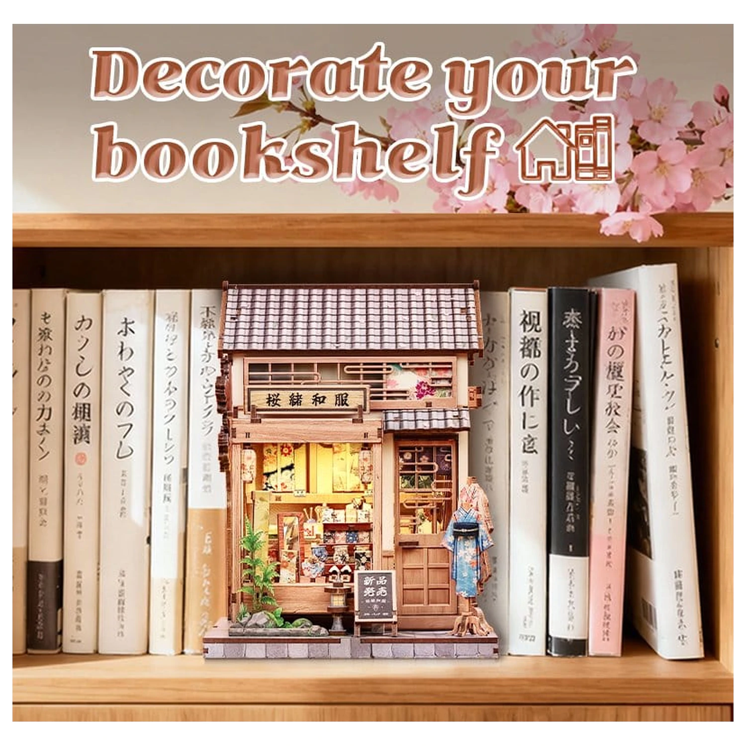 Modelársky kit miniatúrneho domu Sakura O Kimono Shop 19 x 14 cm produktová fotografia