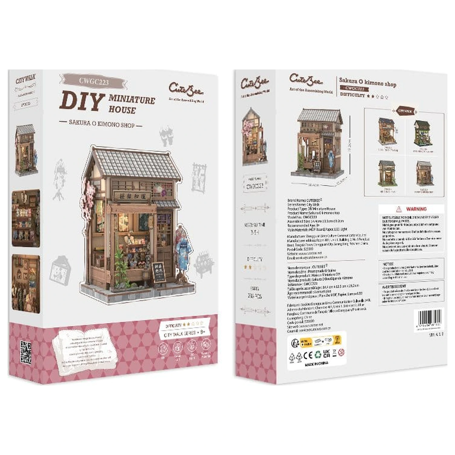 Modelársky kit miniatúrneho domu Sakura O Kimono Shop 19 x 14 cm produktová fotografia