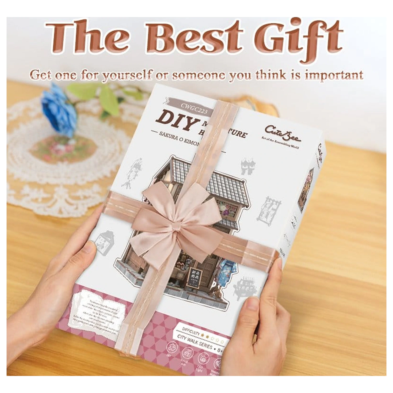 Modelársky kit miniatúrneho domu Sakura O Kimono Shop 19 x 14 cm produktová fotografia