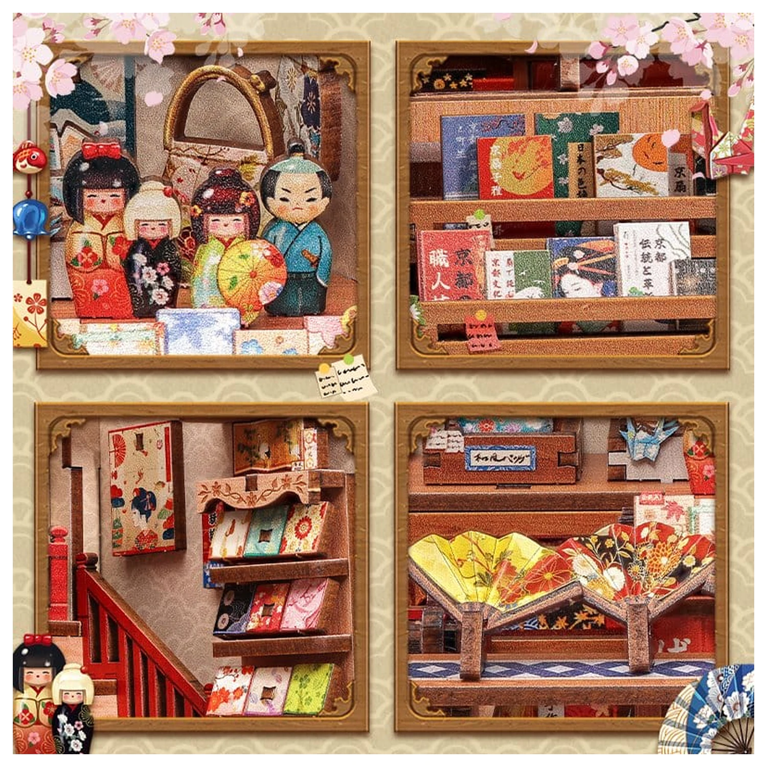 Model stavebnice miniatúrneho domu Tsukino Eogi-dou 19 x 14 cm produktová fotografia