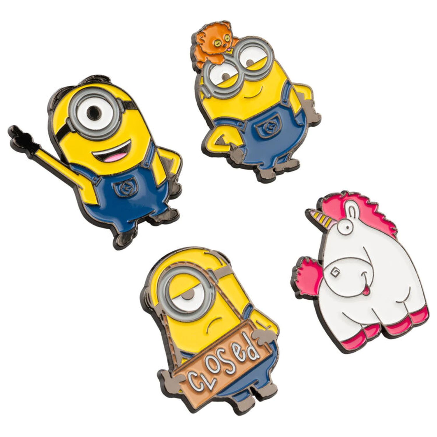 Minions sada 4 odznakov produktová fotografia