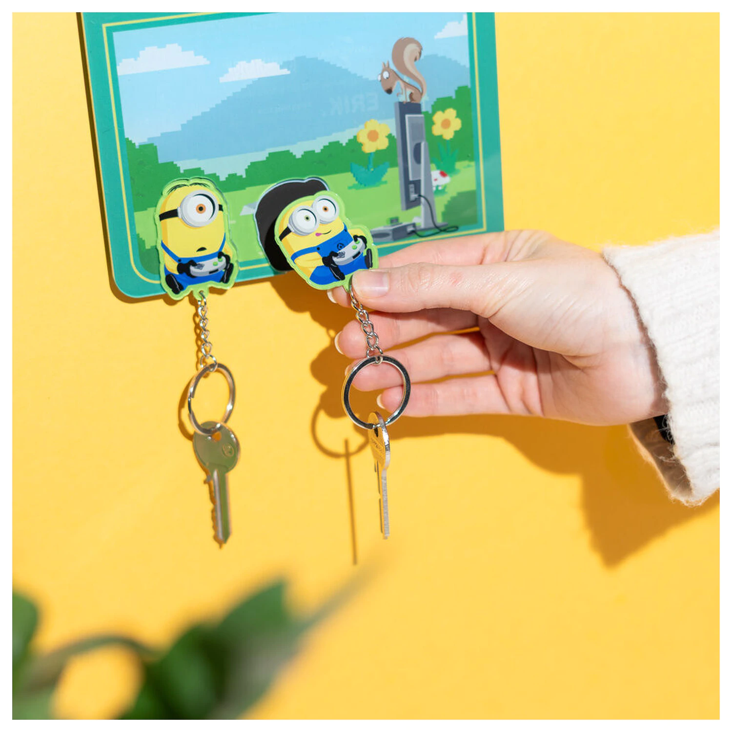 Minions vešiak na kľúče s krúžkom na kľúče produktová fotografia