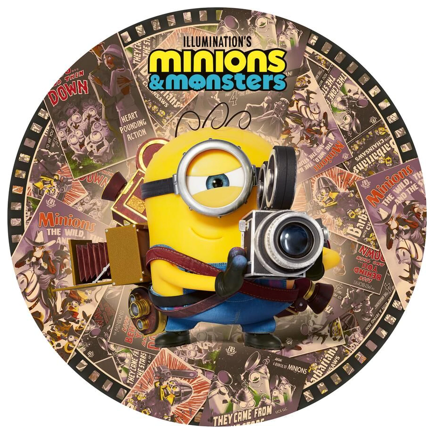 Minions okrúhle puzzle 500 ks produktová fotografia