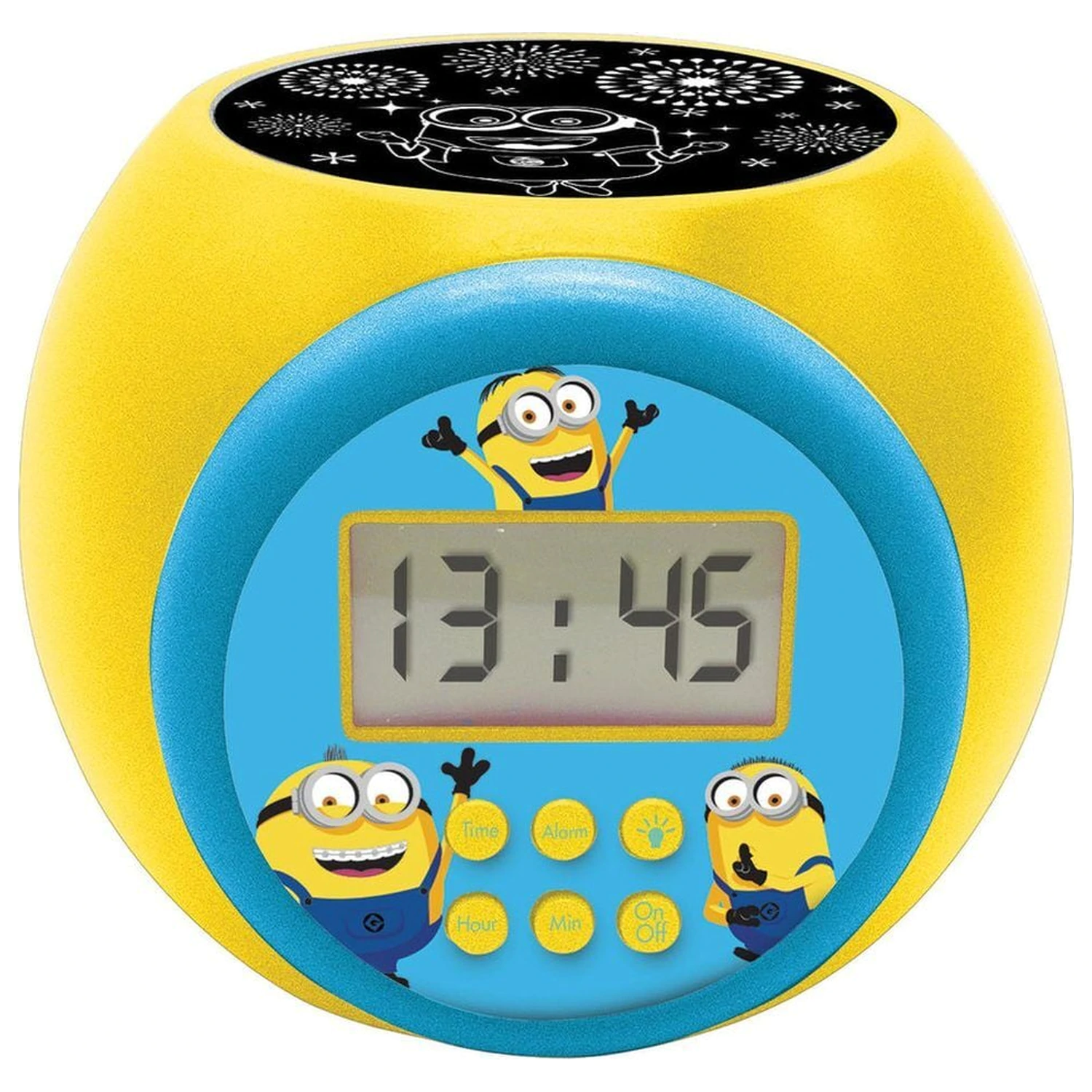 Minions projektorový budík produktová fotografia