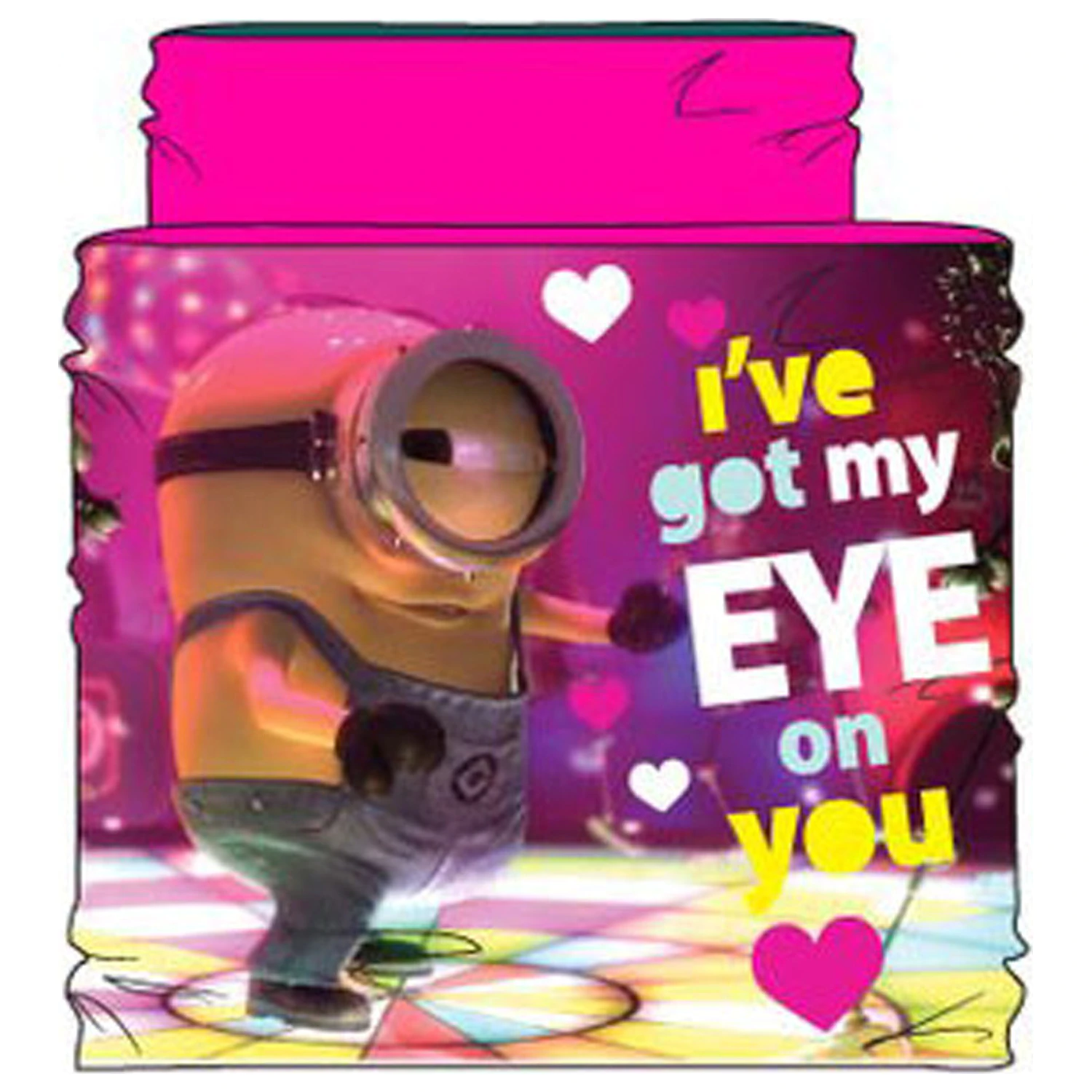 Minions Eye on You Pink Detský Šál Snood produktová fotografia