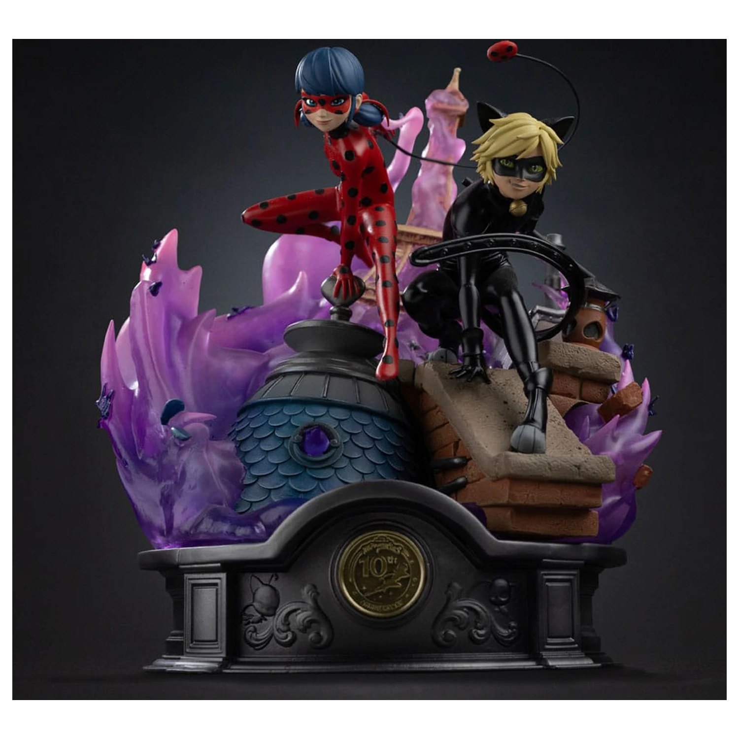 Miraculous Deluxe Art Scale Socha 1/10 Lady Bug a Cat Noir Signed Edition 23 cm produktová fotografia