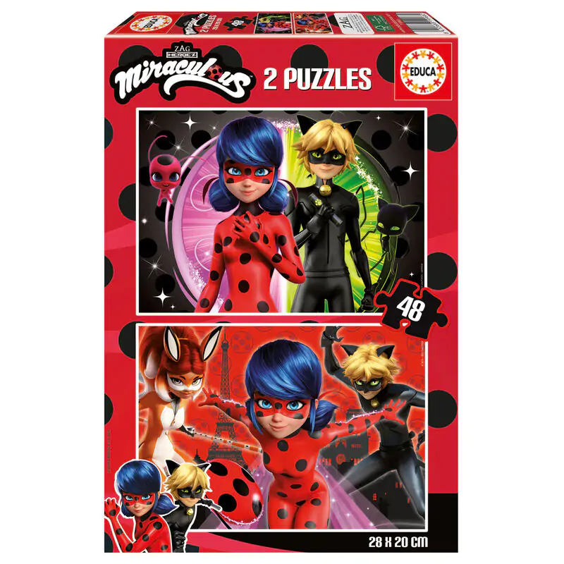 Miraculous Ladybug puzzle 2 x 48 dielikov produktová fotografia
