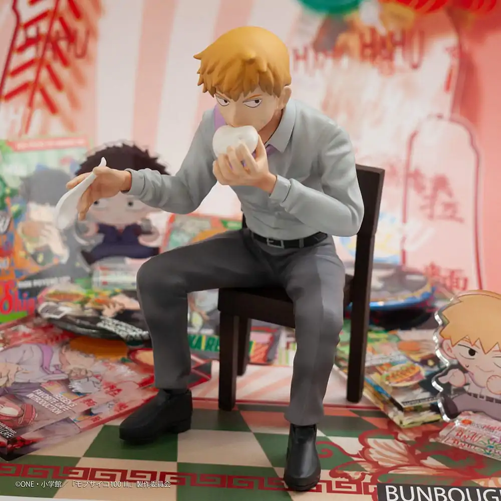 Mob Psycho 100 III x Bunbougu Cafe 2022 PVC Socha Arataka Reigen 14 centimetrov produktová fotografia