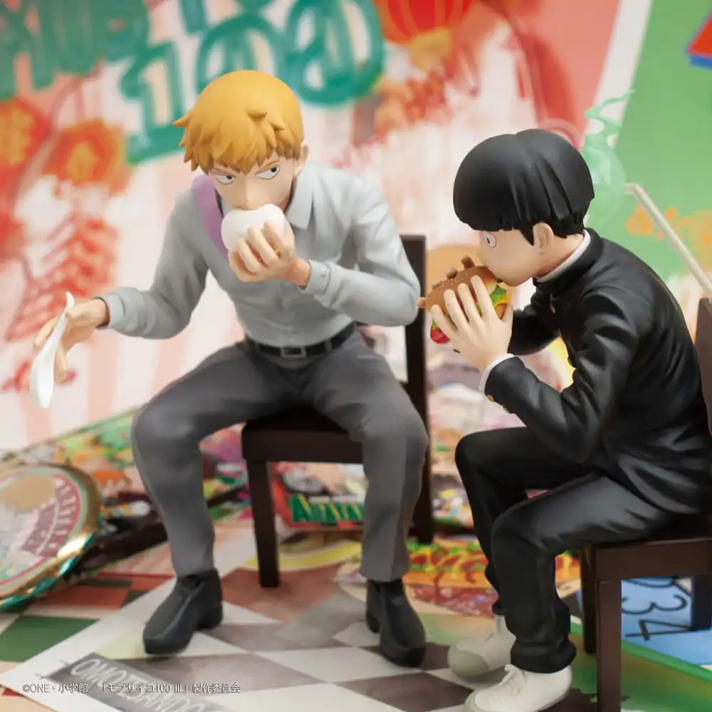 Mob Psycho 100 III x Bunbougu Cafe 2022 PVC Socha Arataka Reigen 14 centimetrov produktová fotografia