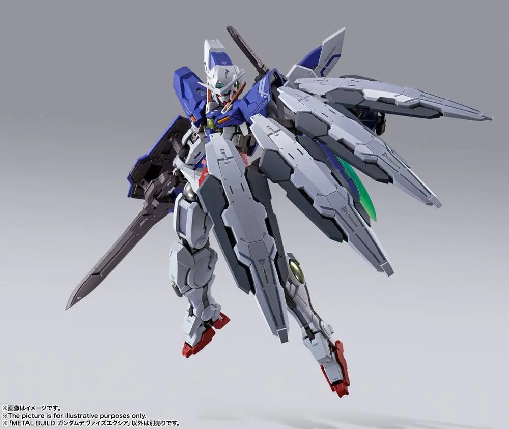 Mobile Suit Gundam 00 Revealed Chronicle Metal Build Diecast akčná figúrka Gundam Devise Exia 18 cm produktová fotografia