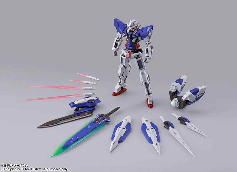 Mobile Suit Gundam 00 Revealed Chronicle Metal Build Diecast akčná figúrka Gundam Devise Exia 18 cm produktová fotografia