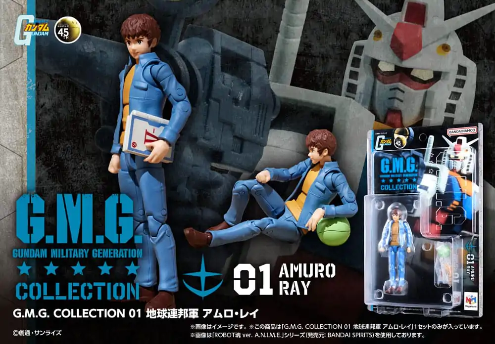 Mobile Suit Gundam G.M.G. Collection 01 Akčná figúrka Earth Federation Amuro Ray 10 cm termékfotó