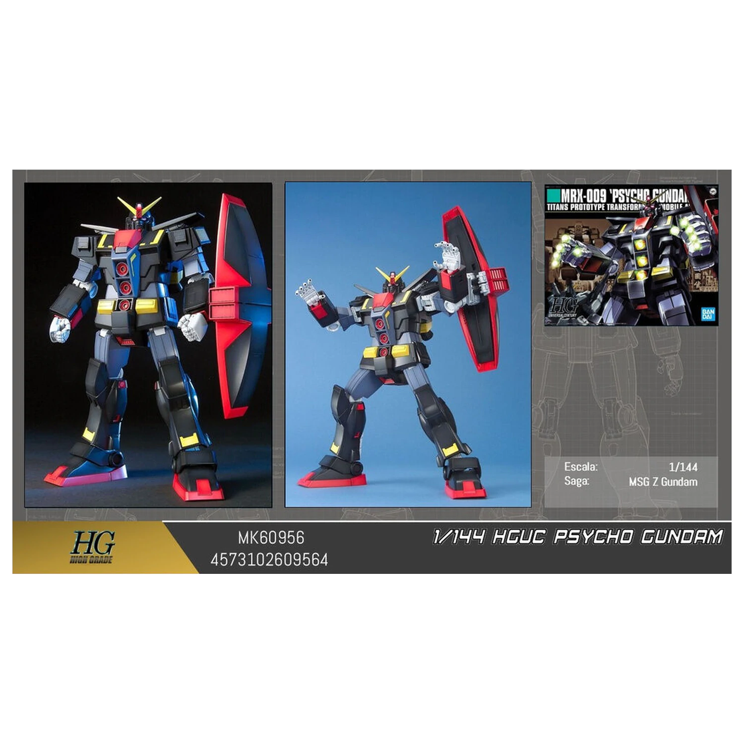 Mobile Suit Gundam Psycho HGUC 1/144 súprava modelu figúrky produktová fotografia