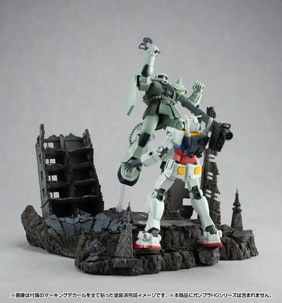 Mobile Suit Gundam Realistic Model Series Diorama G Structure GS02M Opustené budovy v New Yark City Material Color Edition produktová fotografia