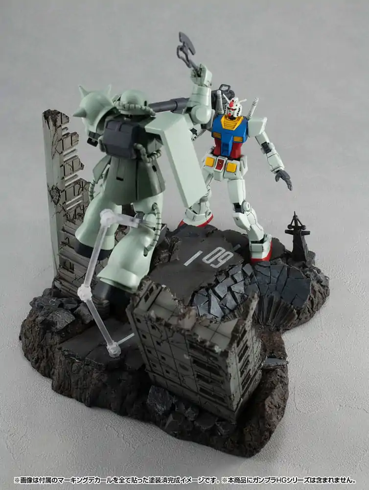 Mobile Suit Gundam Realistic Model Series Diorama G Structure GS02M Opustené budovy v New Yark City Material Color Edition produktová fotografia