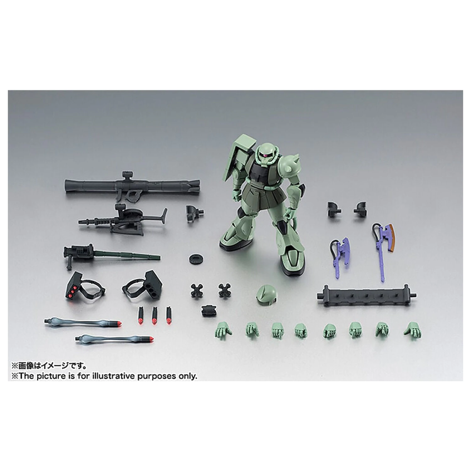 Mobile Suit Gundam Robot Spirits MS 06 Zaku ver ANIME Znovuvydaná figúrka 12,5 cm produktová fotografia