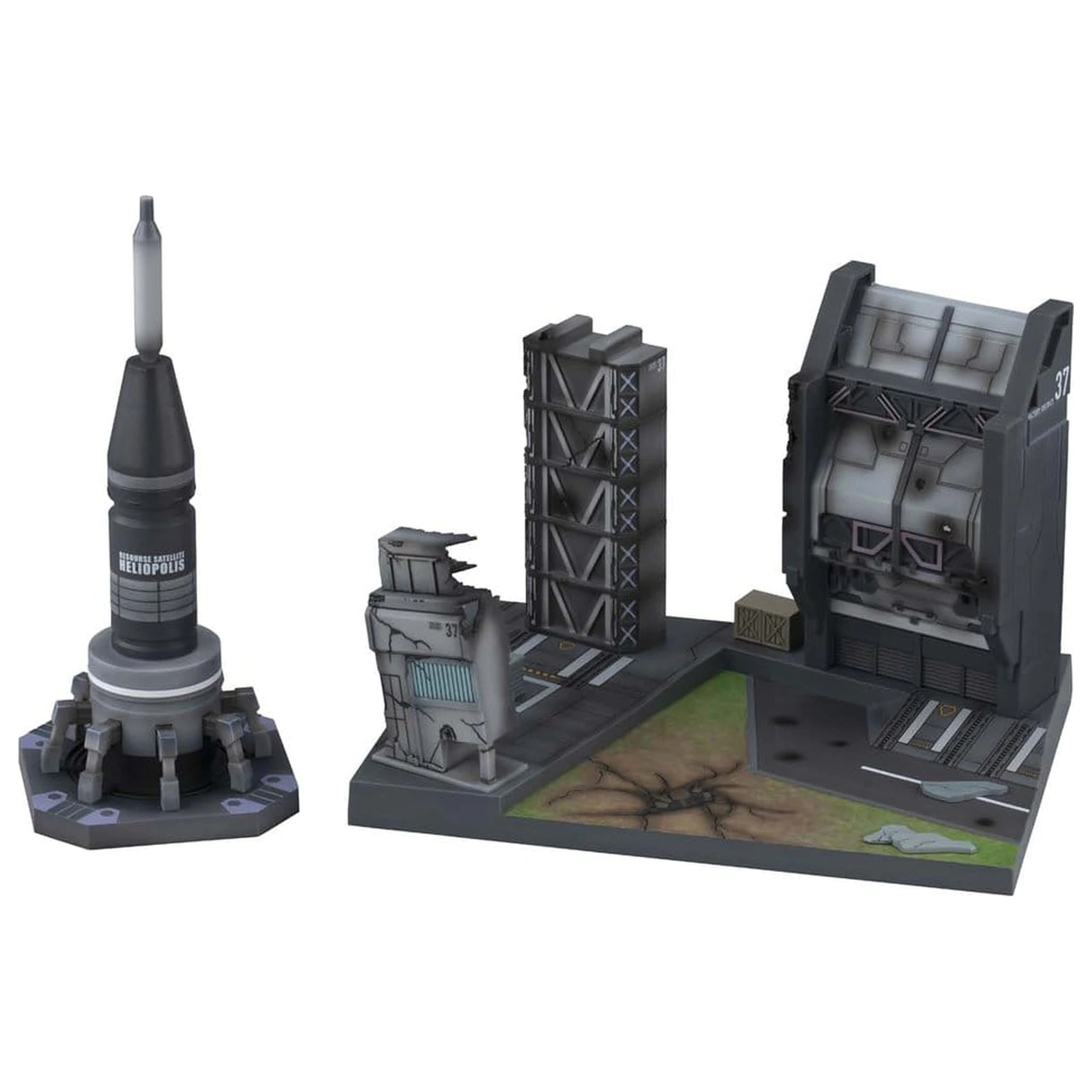 Mobile Suit Gundam SEED Realistic Model Series Dioráma G Structure GS06M Bojová scéna Heliopolis Materiál Farebná edícia 18 cm produktová fotografia